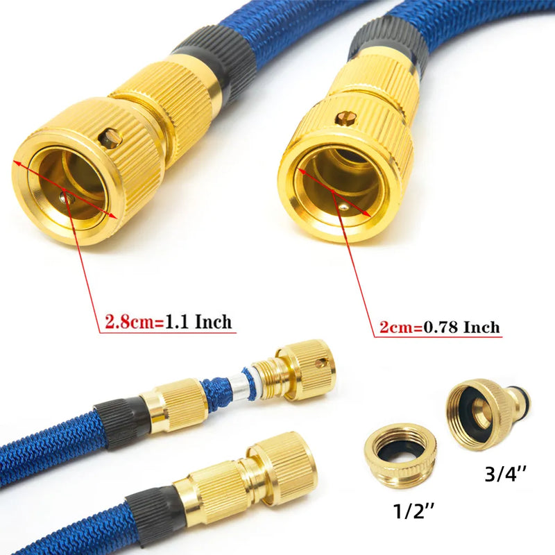 Mangueira Expansível Microfibra de Alta Pressão + Conexões de Brinde