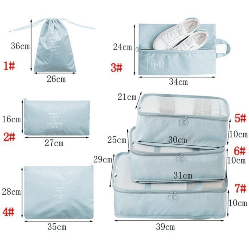 Kit de Bolsas Organizadoras Para Mala de Viagem PRIME BAG - [PAGUE 5 LEVE 7 - SUPER PROMOÇÃO POR TEMPO LIMITADO]